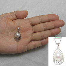 Load image into Gallery viewer, 9200400-Solid-Sterling-Silver-925-White-Freshwater-Cultured-Pearl-Pendant-Necklace