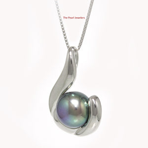 9200411-Solid-Sterling-Silver-.925-Tradition-Hawaiian-Fish-Hook-Black-Pearl-Pendant
