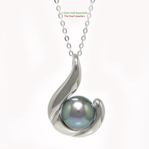 9200411-Solid-Sterling-Silver-.925-Tradition-Hawaiian-Fish-Hook-Black-Pearl-Pendant