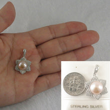 Load image into Gallery viewer, 9200422-Romantic-Pink-Cultured-Pearls-C.Z-Sterling-Silver-.925-Pendant