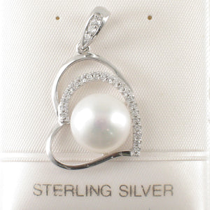 9200430-Sterling-Silver-.925-Open-Heart-White-Cultured-Pearls-C.Z-Pendant