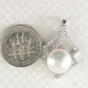 9200440-Beautiful-White-Cultured-Pearl-Sterling-Silver-Cubic-Zirconia-Pendant