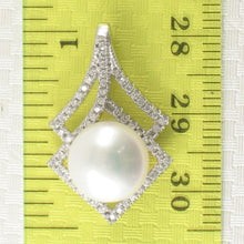 Load image into Gallery viewer, 9200440-Beautiful-White-Cultured-Pearl-Sterling-Silver-Cubic-Zirconia-Pendant
