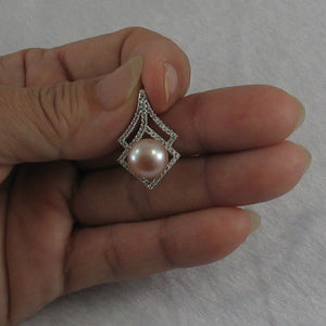 9200442-Beautiful-Pink-Cultured-Pearl-Sterling-Silver-Cubic-Zirconia-Pendant