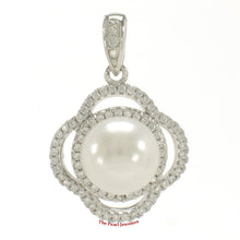 Load image into Gallery viewer, 9200500-Beautiful-White-Cultured-Pearl-Silver-.925-Cubic-Zirconia-Lovely-Pendant
