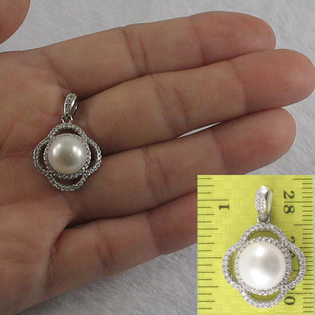 9200500-Beautiful-White-Cultured-Pearl-Silver-.925-Cubic-Zirconia-Lovely-Pendant