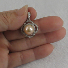 Load image into Gallery viewer, 9200502-Beautiful-Pink-Cultured-Pearl-Silver-.925-Cubic-Zirconia-Lovely-Pendant
