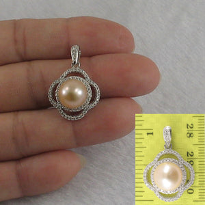 9200502-Beautiful-Pink-Cultured-Pearl-Silver-.925-Cubic-Zirconia-Lovely-Pendant