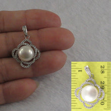 Load image into Gallery viewer, 9200520-Beautiful-White-Cultured-Pearl-Cubic-Zirconia-Sterling-Silver-.925-Pendant