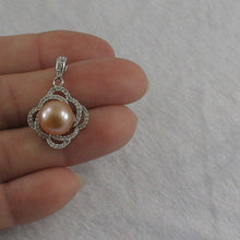 Load image into Gallery viewer, 9200522-Beautiful-Pink-Cultured-Pearl-Cubic-Zirconia-Sterling-Silver-.925-Pendant