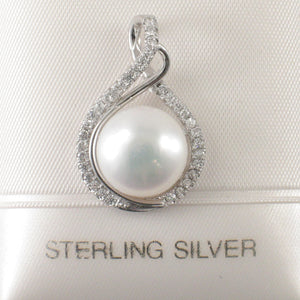 9200530-Beautiful-White-Cultured-Pearls-Solid-Silver-925-Cubic-Zirconia-Pendant