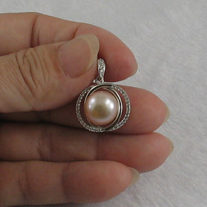 9200542-Beautiful-Pink-Cultured-Pearls-Solid-Silver-925-Cubic-Zirconia-Pendant