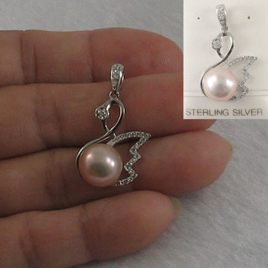9200572-Sterling-Silver-.925-Genuine-Pink-Cultured-Pearl-Cubic-Zirconia-Pendant