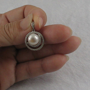 9200620-Real-White-Cultured-Pearl-Cubic-Zirconia-Sterling-Silver-.925-Pendant