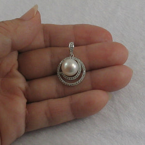 9200620-Real-White-Cultured-Pearl-Cubic-Zirconia-Sterling-Silver-.925-Pendant
