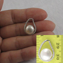 Load image into Gallery viewer, 9200650-Sterling-Silver-.925-Real-White-Cultured-Pearl-Cubic-Zirconia-Pendant