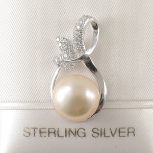9200662-Sterling-Silver-.925-Real-Pink-Pearl-Cubic-Zirconia-Pendant