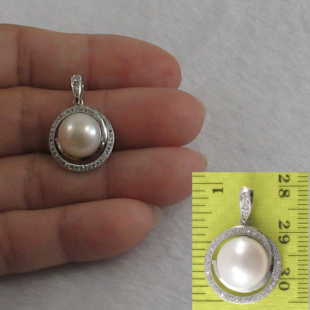 9200670-Sterling-Silver-.925-Real-White-Cultured-Pearl-Cubic-Zirconia-Pendant