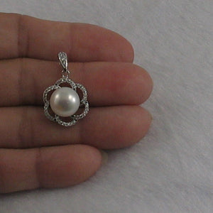 9200680-Beautiful-Pendant-Crafted-White-Pearls-Solid-Silver-925-Cubic-Zirconia