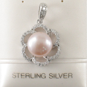9200682-Beautiful-Pendant-Crafted-Pink-Pearls-Solid-Silver-925-Cubic-Zirconia