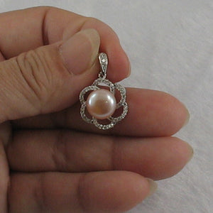 9200682-Beautiful-Pendant-Crafted-Pink-Pearls-Solid-Silver-925-Cubic-Zirconia