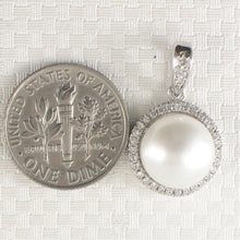 Load image into Gallery viewer, 9200690-Unique-Pendant-Crafted-White-Pearls-Solid-Silver-925-Cubic-Zirconia