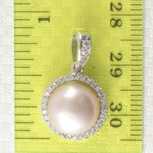 Load image into Gallery viewer, 9200692-Unique-Pendant-Crafted-Pink-Pearls-Solid-Silver-925-Cubic-Zirconia