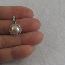Load image into Gallery viewer, 9200692-Unique-Pendant-Crafted-Pink-Pearls-Solid-Silver-925-Cubic-Zirconia