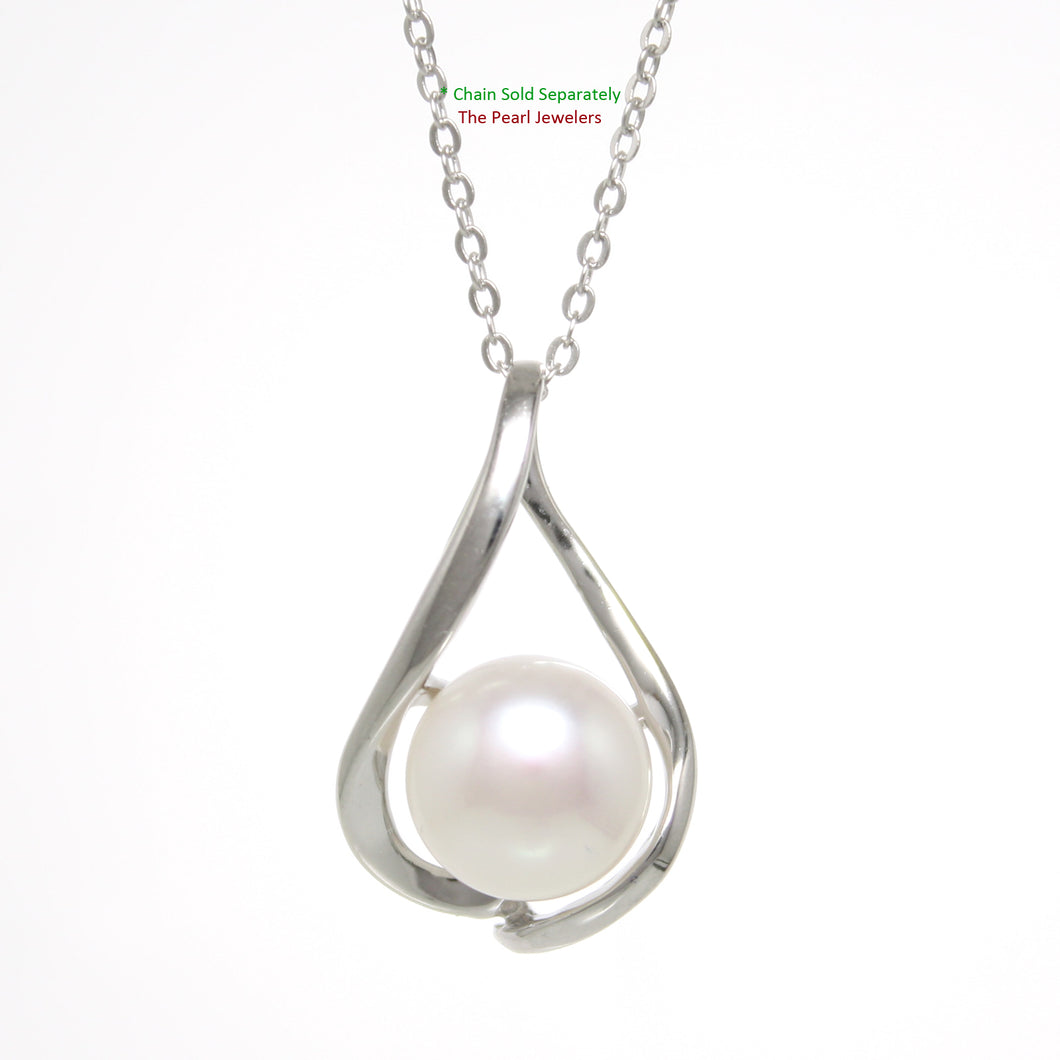 Sterling Silver 925 Wave White Pearl Pendant