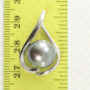 9201321-Solid-Silver-.925-Elegant-Black-Genuine-Pearl-Pendant-Necklace