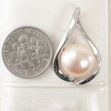 Load image into Gallery viewer, 9201322-Solid-Silver-.925-Elegant-Pink-Genuine-Pearl-Pendant-Necklace