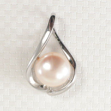 Sterling Silver 925 Wave Pink Pearl Pendant