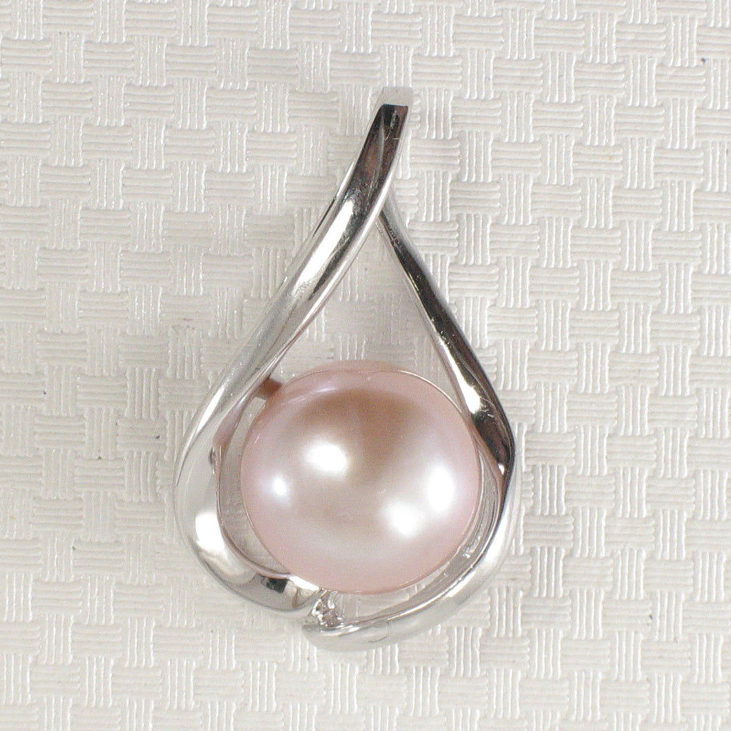 9201324-Solid-Silver-.925-Elegant-Natural-Lavender-Genuine-Pearl-Pendant-Necklace