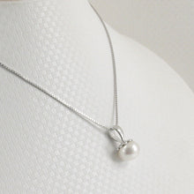 Load image into Gallery viewer, 9202290-Solid-Sterling-Silver-925-Handcraft-White-Freshwater-Cultured-Pearl-Pendant