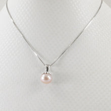 Load image into Gallery viewer, 9202292-Genuine-Pink-Cultured-Pearl-Handcraft-Solid-Sterling-Silver-925-Pendant