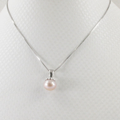 Sterling Silver 925 Pink Pearl Pumpkin Pendant