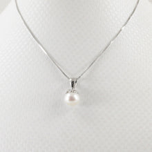 Load image into Gallery viewer, 9202310-Solid-Sterling-Silver-925-White-F/W-Cultured-Pearl-Pumpkin-Pendant