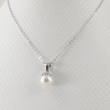 Load image into Gallery viewer, 9202310-Solid-Sterling-Silver-925-White-F/W-Cultured-Pearl-Pumpkin-Pendant