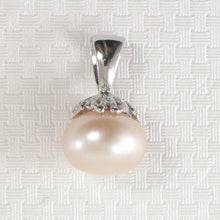 Load image into Gallery viewer, 9202312-Solid-Sterling-Silver-925-Pink-F/W-Cultured-Pearl-Pumpkin-Pendant