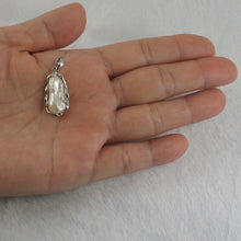Load image into Gallery viewer, 9209810-Solid-Silver-925-Genuine-White-Biwa-Pearl-Pendant