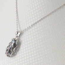 Load image into Gallery viewer, 9209811-Solid-Silver-925-Genuine-Black-Biwa-Pearl-Pendant