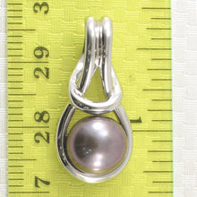 Load image into Gallery viewer, 9209871-Love-Knot-Black-Cultured-Pearl-Crafted-Solid-Silver-925-Pendant