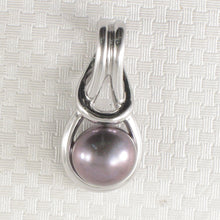 Load image into Gallery viewer, 9209871-Love-Knot-Black-Cultured-Pearl-Crafted-Solid-Silver-925-Pendant