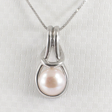 Sterling Silver 925 Pink Pearl Love Knot Pendant