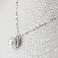 Load image into Gallery viewer, 9209890-Solid-Sterling-Silver-.925-Genuine-Natural-White-F/W-Cultured-Pearl-Pendant