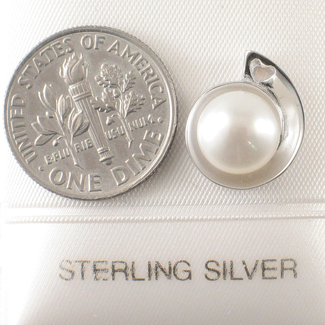 9209890-Solid-Sterling-Silver-.925-Genuine-Natural-White-F/W-Cultured-Pearl-Pendant