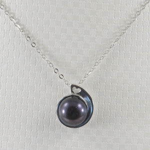 9209891-Solid-Sterling-Silver-.925-Genuine-Black-F/W-Cultured-Pearl-Pendant