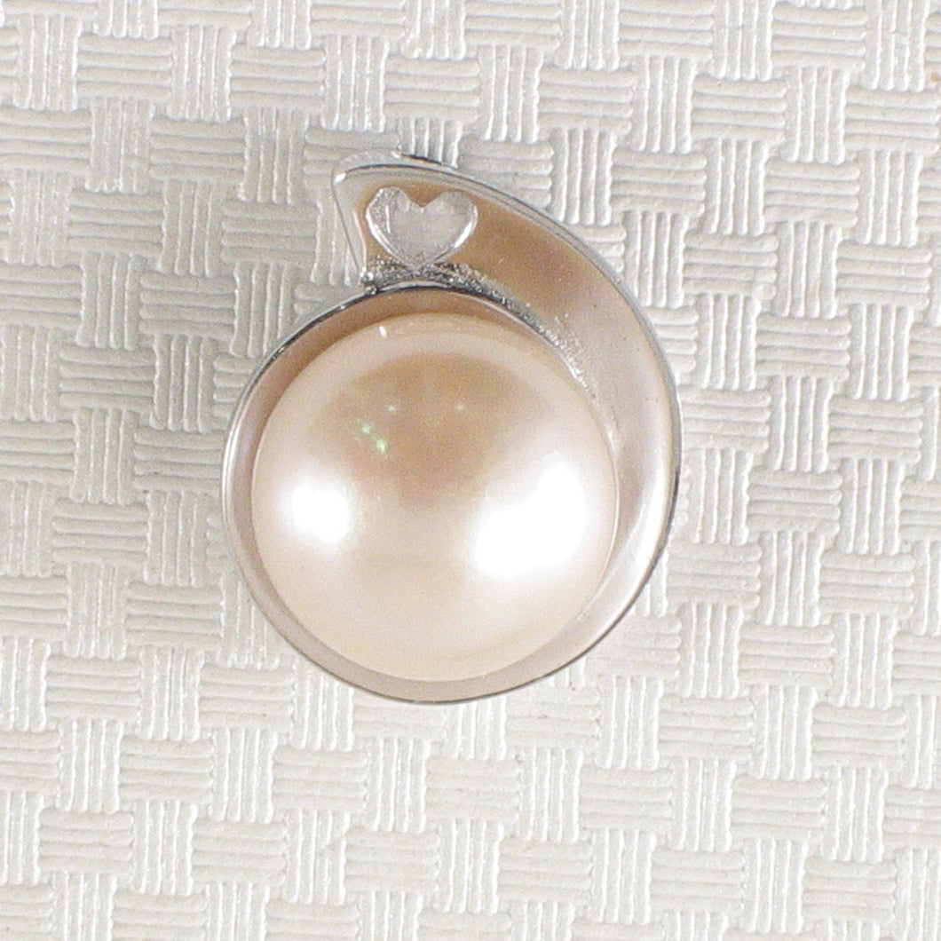 9209892-Solid-Sterling-Silver-.925-Genuine-Natural-Pink-F/W-Cultured-Pearl-Pendant
