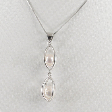 Sterling Silver 925 White Pearl Lucky Lantern Pendant