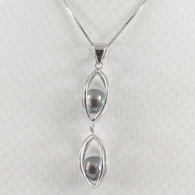 Sterling Silver 925 Black Pearl Lucky Lantern Pendant